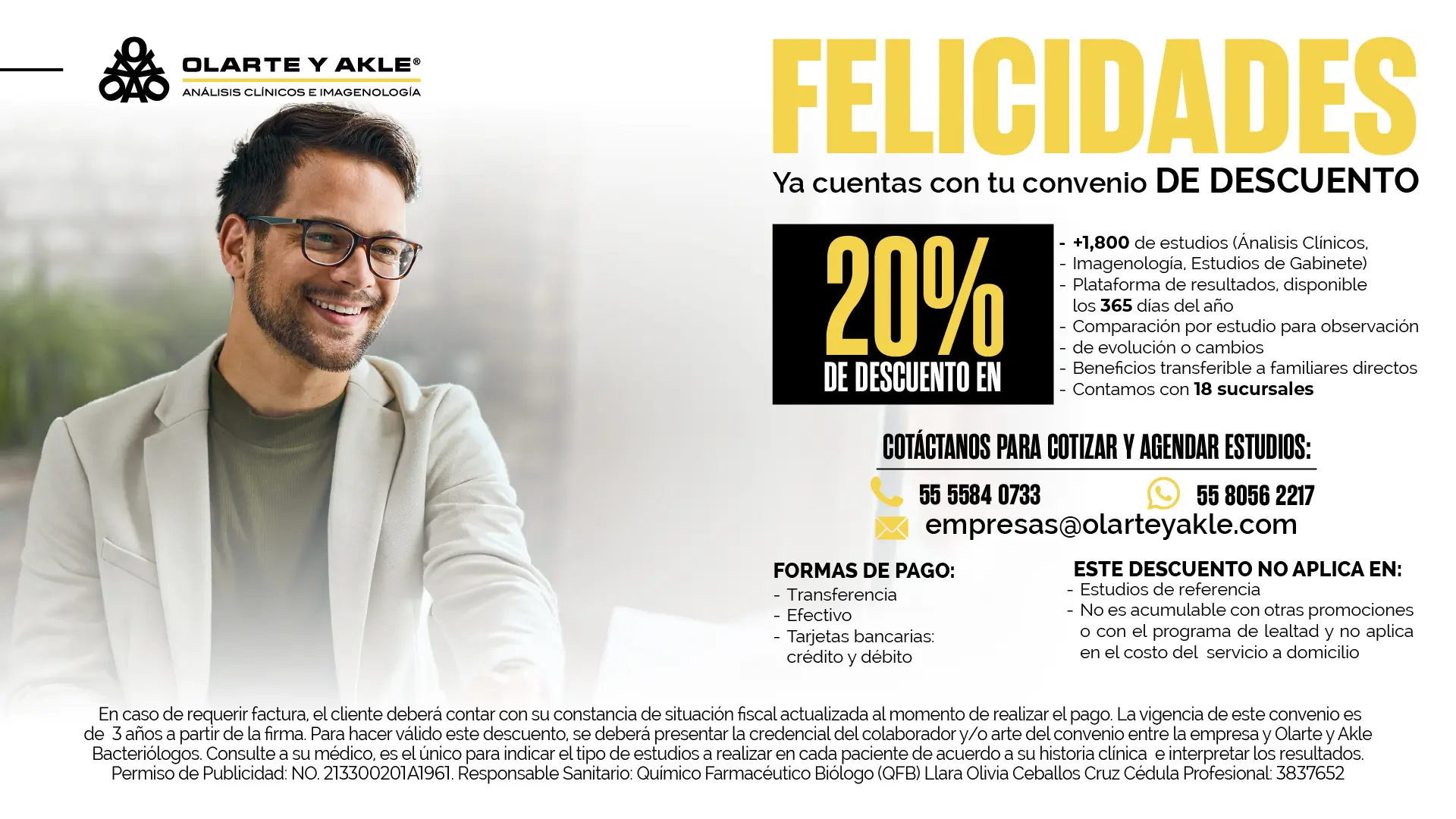 Felicitades ya cuentas con tu convenio de descuento